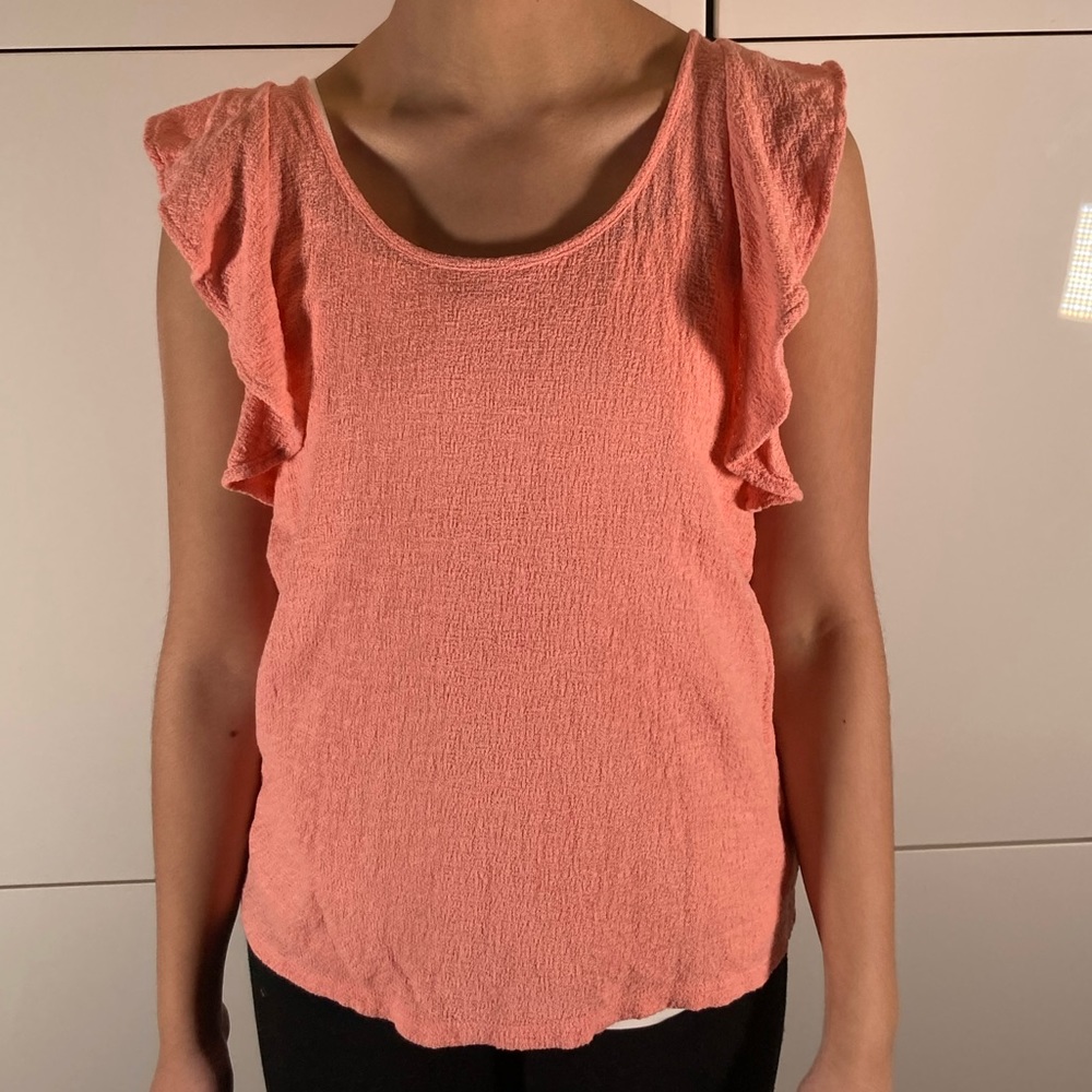 Texture and thread by madewell coral blouse sz L